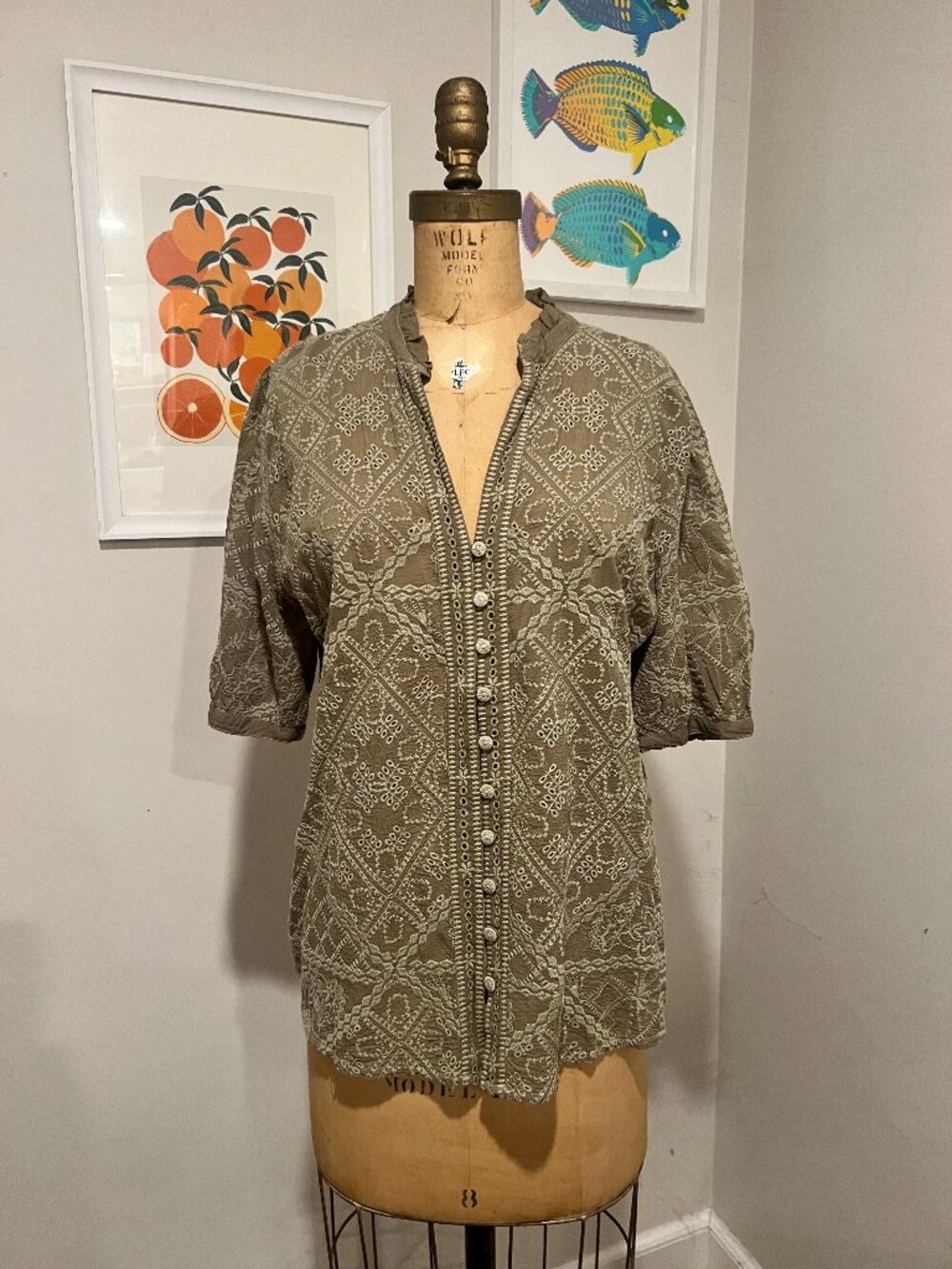 Johnny Was Embroidered Blouse